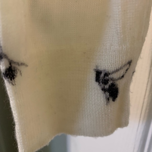 J. Crew Tippi Embellished Bee Print Wool Sweater SMALL - Picture 9 of 14